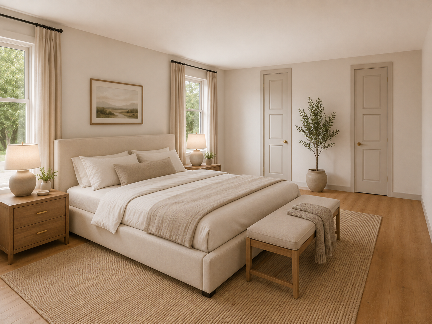 Primary bedroom in a White Hill Estates home